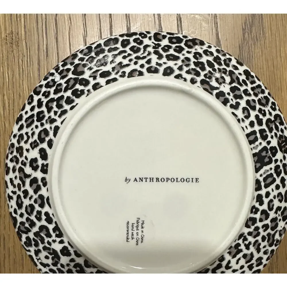 Anthropologie Chelsea Canape Geo Plate Turquoise Geometric Side Dish